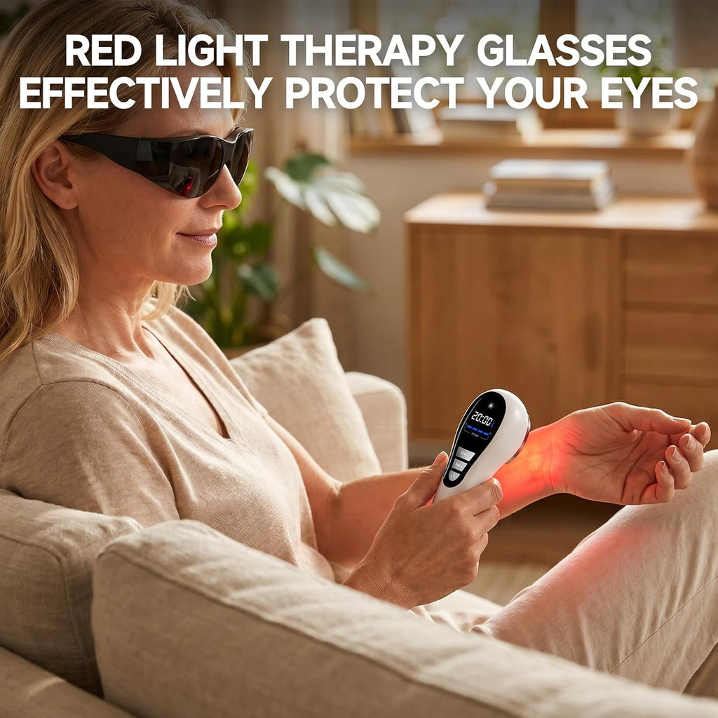 Red Light Therapy, Holsn Infrared Red Light Therapy Device for Body Targets Joint and Muscles Directly for Pain Relief, 650 nm & 808nm Red Light Therapy Wand