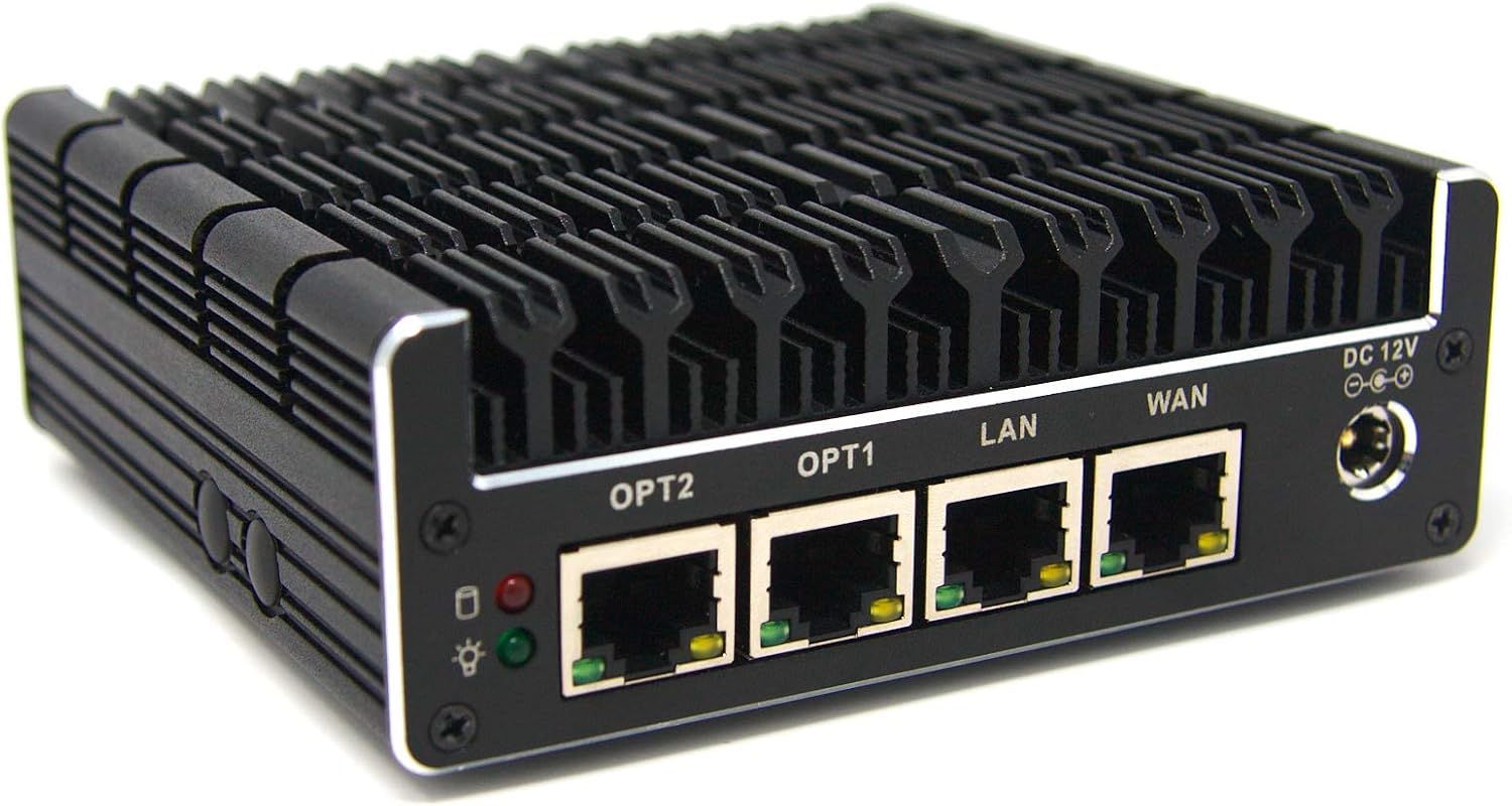 Protectli Vault FW4B - 4 Port, Firewall Micro Appliance/Mini PC - Intel Quad Core, AES-NI, 8GB RAM, 120GB mSATA SSD