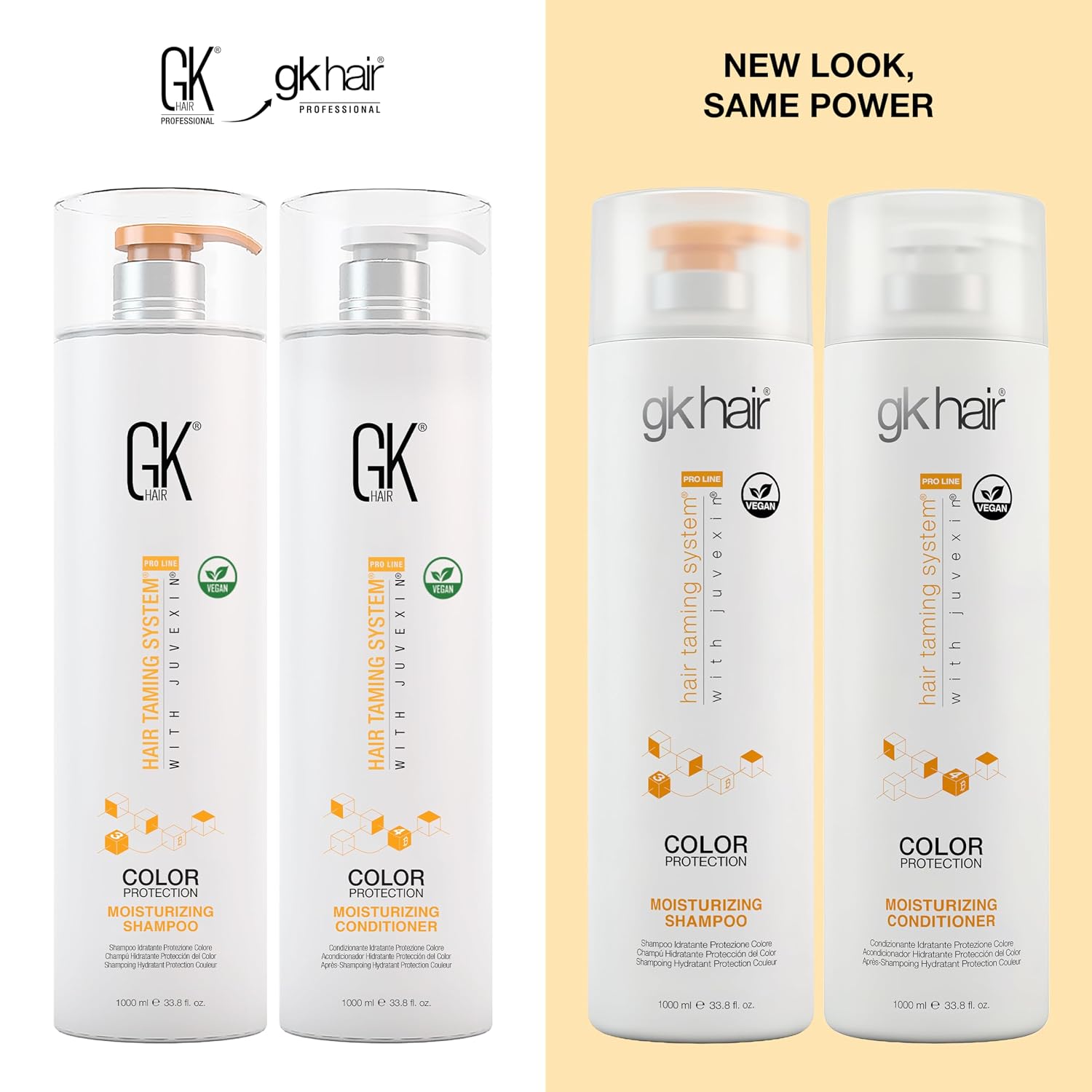 Moisturizing Shampoo and Conditioner Hydrate Set for Colored Treated Hair Keratin Treatment Cleansing Dry to Normal Sulfate Paraben Free All Hair Types for Men and Women By GK HAIR - (2 X 33.8 Oz)