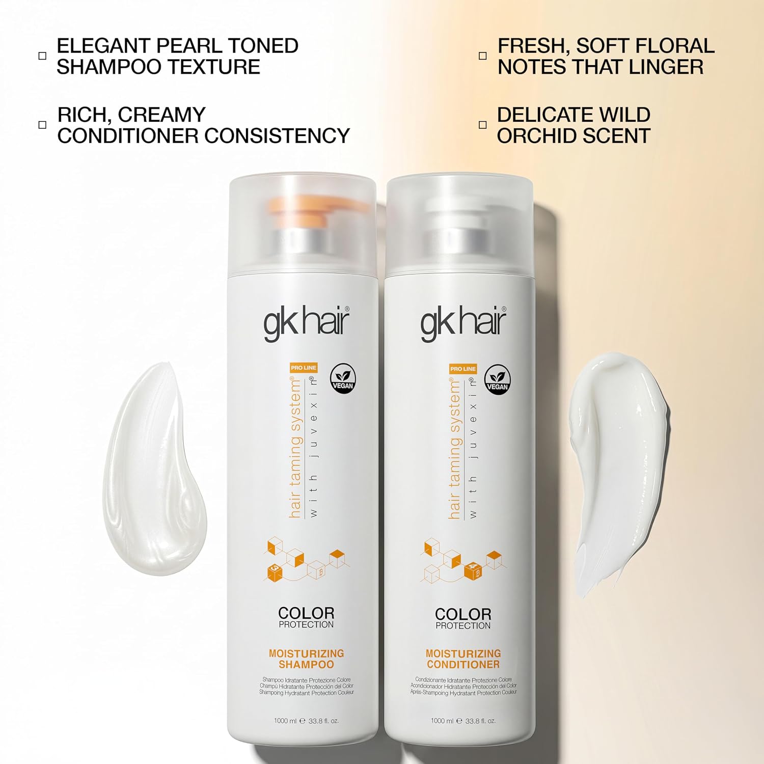 Moisturizing Shampoo and Conditioner Hydrate Set for Colored Treated Hair Keratin Treatment Cleansing Dry to Normal Sulfate Paraben Free All Hair Types for Men and Women By GK HAIR - (2 X 33.8 Oz)