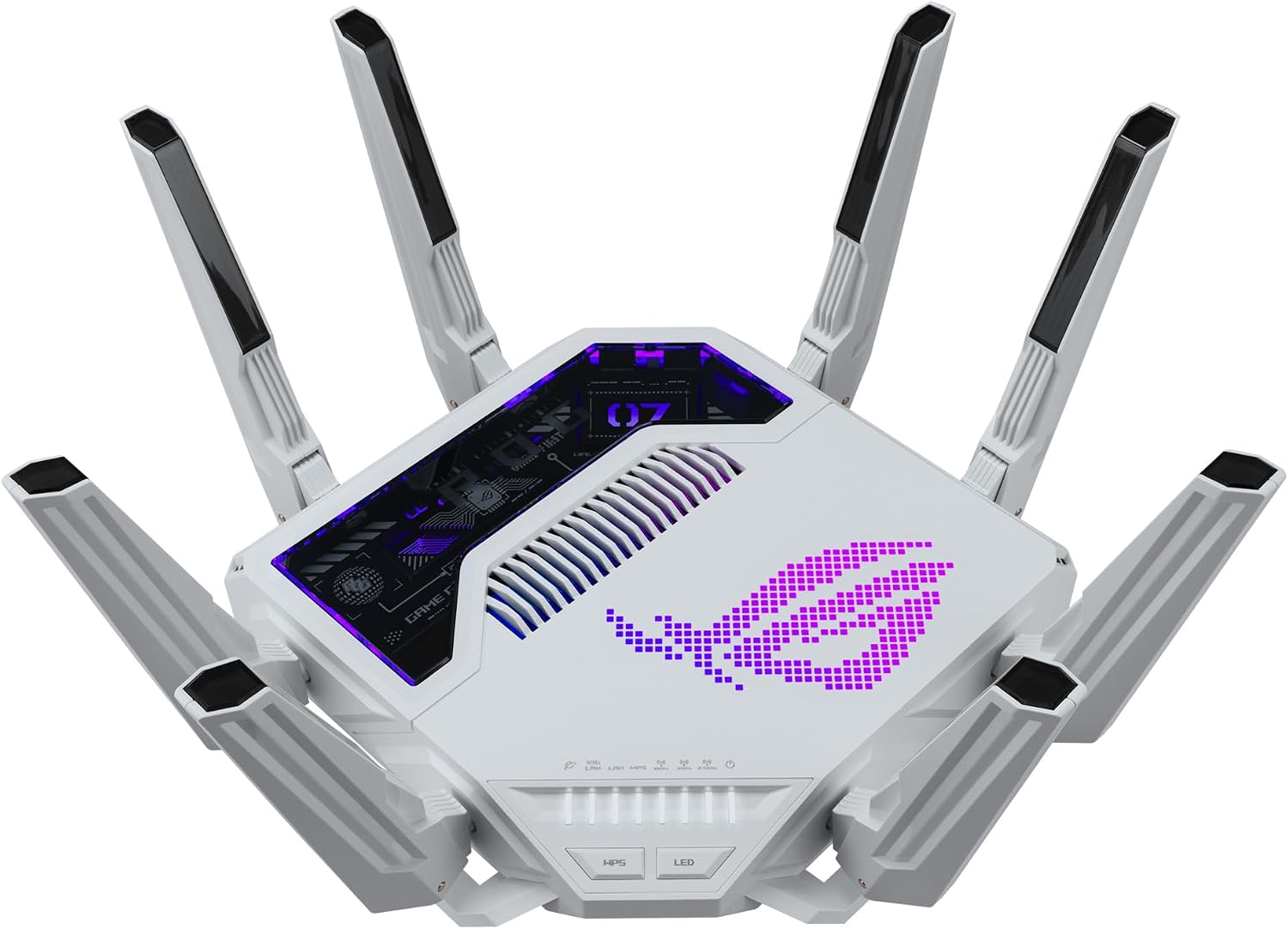 ASUS GT-BE19000AI Tri-Band WiFi 7 (802.11be) AI Gaming Router, 320MHz Bandwidth & 4096-QAM, MLO, Dual 10G Ports, AI Game Boost, Gaming Network, Aura RGB, AiMesh Support, Guest Network Pro