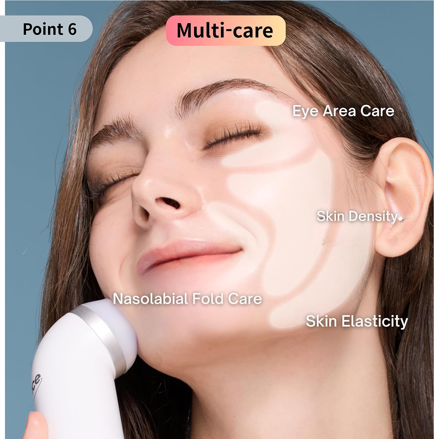Face & Neck Beauty Device with Dual Light Modes, Vibration Massage & 10 Intensity Levels, Rechargeable Cordless Skincare Tool (RFace Series) | Made in Korea