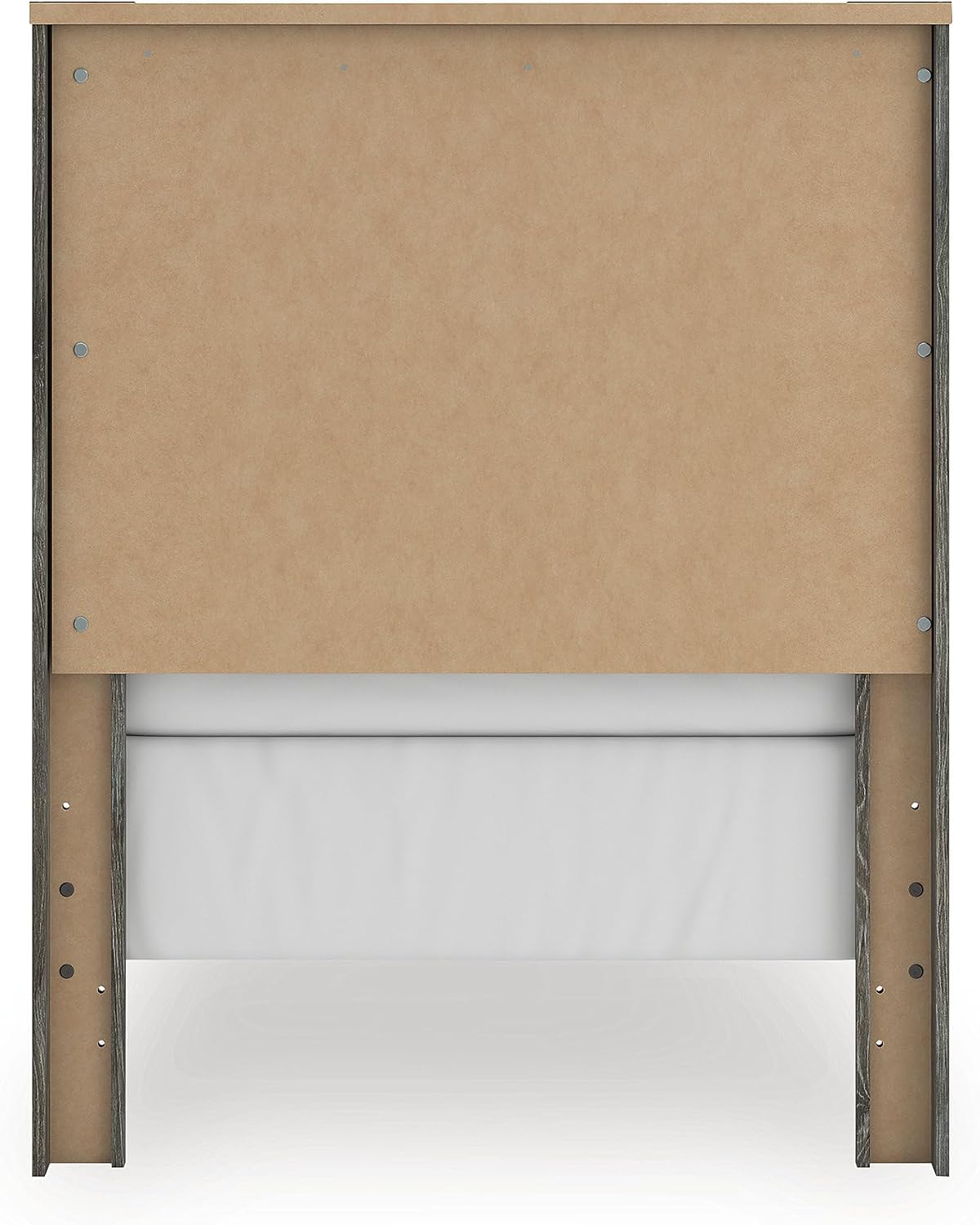 Signature Design by Ashley Frandern Industrial Panel Bed with Nailhead Accents, Foundation or Box Spring Needed, Twin, Gray