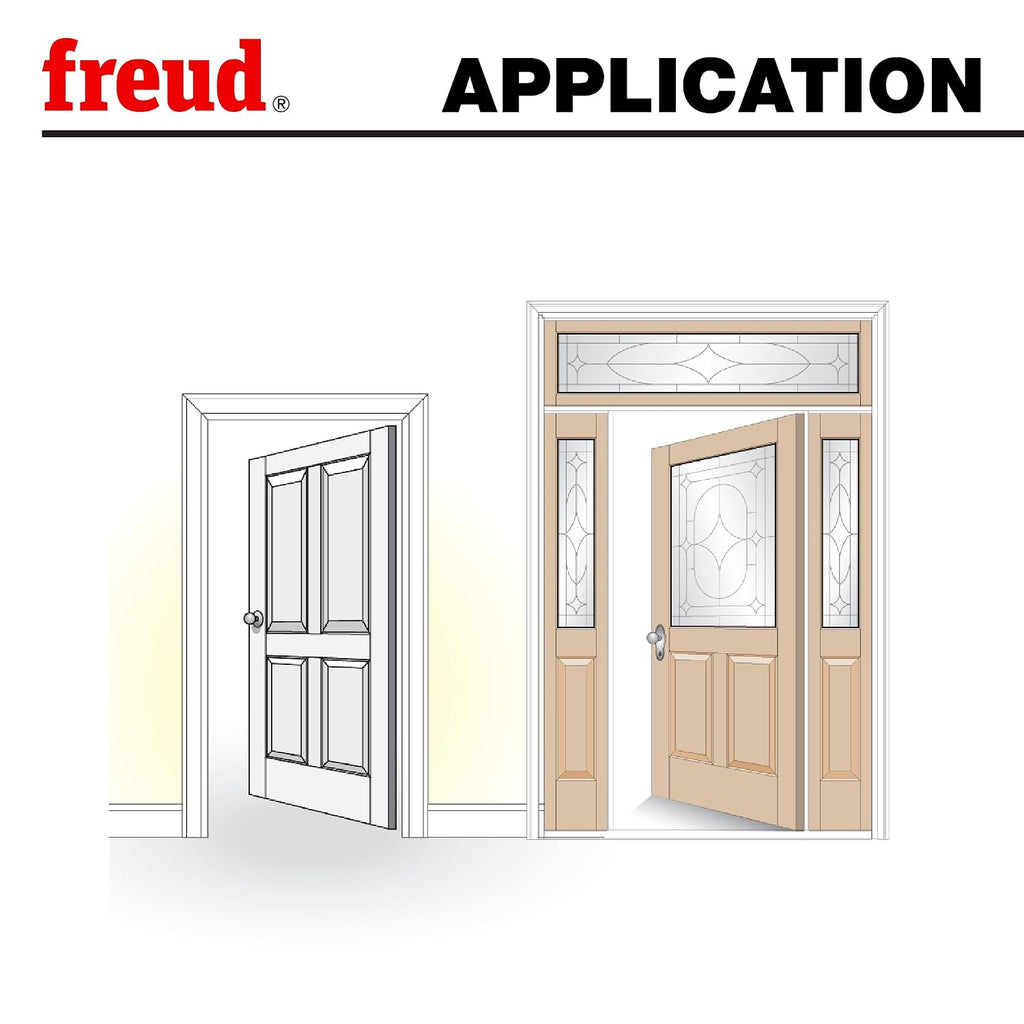 Freud 99-268: 1-7/8' (dia.) Entry & Interior Door Router Bit System with 1/2' shank, ogee profile
