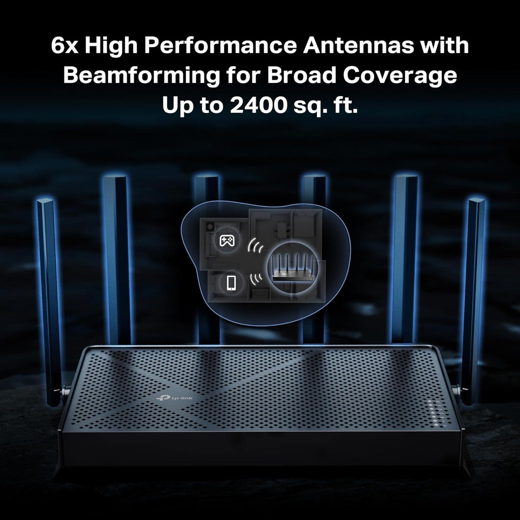 TP-Link BE6500 Dual-Band WiFi 7 Router (BE400) – Dual 2.5Gbps Ports, USB 3.0, Covers up to 2,400 sq. ft., 90 Devices, Quad-Core CPU, HomeShield, Private IoT, Free Expert Support