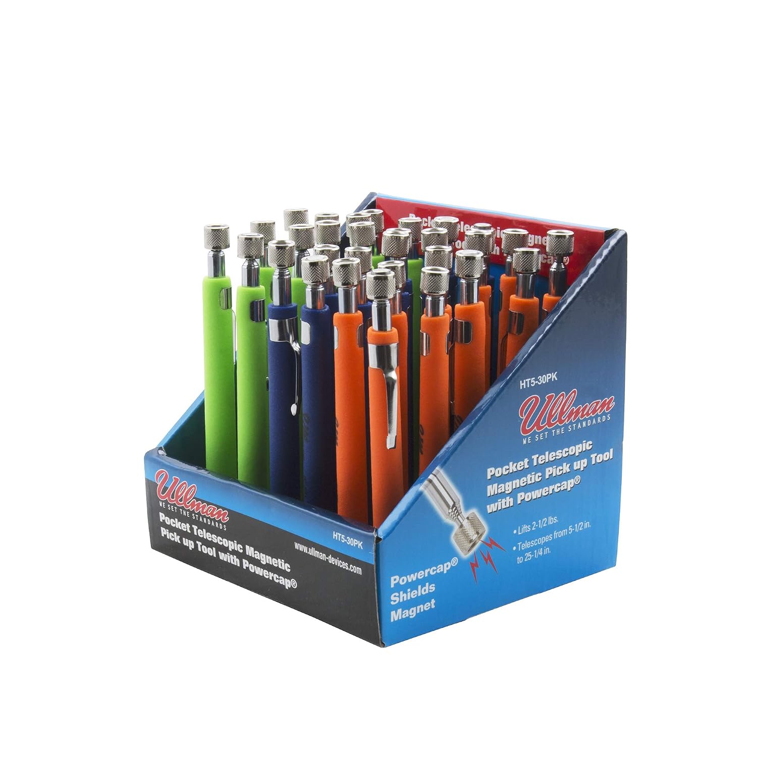 Ullman Devices HT5-30PK Neon Magnetic Pick-Up Tool Display