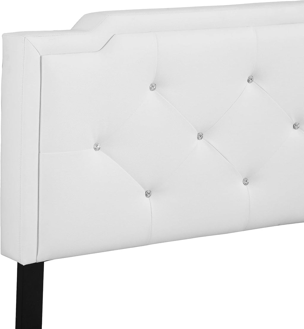 Glory Furniture Deb Upholstered Bed, Full, White