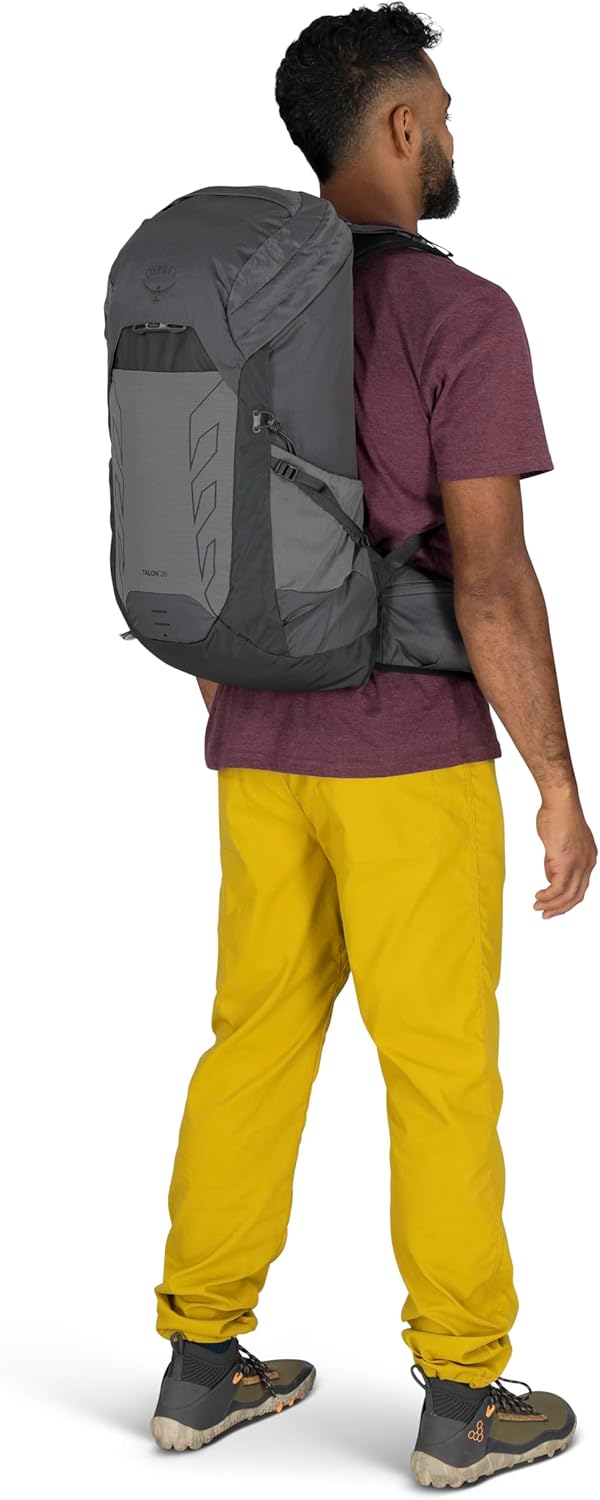 Osprey Talon 26L Men's Lightweight Hiking Backpack - Daypack for Travel & Camping, Phantom Grey/Dark Charcoal