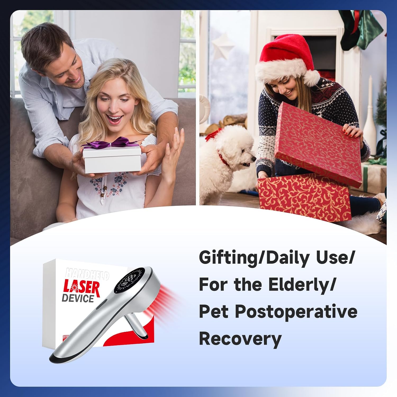 Handheld Red Light Therapy with Magnetic Cover,Cold Laser Red Light Therapy Wand for Pet/Human Treatment Device, Suitable for Muscle Body Pain Relief and Improve Healing (3 * 808nm+13 * 650nm)
