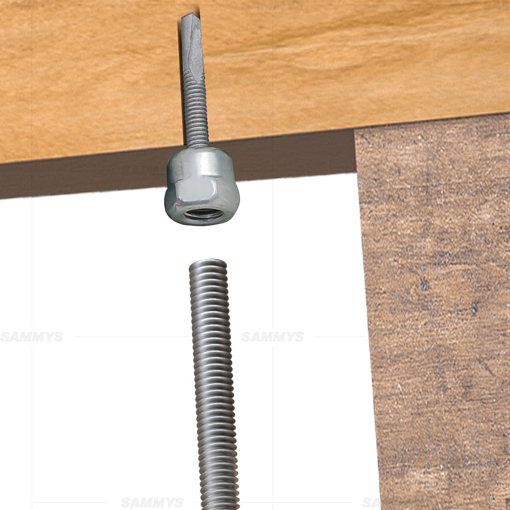 Everflow Sammys 8039957-75 DSTR 516 3/8 Inch Screw Vertical Threaded Rod Anchor Designed for Steel Structure, Steel, Electro-Zinc, Corrosion Resistance, 5/16-18 x 1-1/4 Inch Screw Length (Pack of 75)