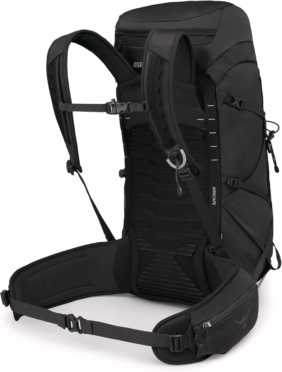 Osprey Talon 33L Men's Lightweight Hiking Backpack - Daypack for Travel & Camping, Black/Coal Grey, Extended Fit