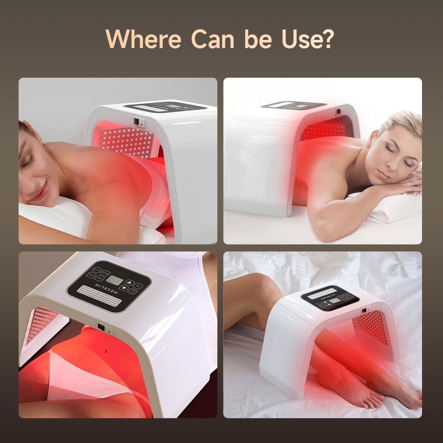 Megelin 8 in 1 Colors LED Light Therapy Machine