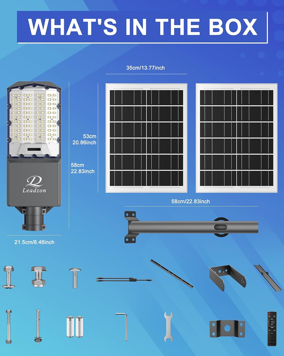 10800W Solar Street Light Outdoor Waterproof – 650,000LM Commercial Flood Light with Motion Sensor & Remote, Zero Electric Bill, IP67, for Parking Lot, Street, Court, Farm, Garage, Yard