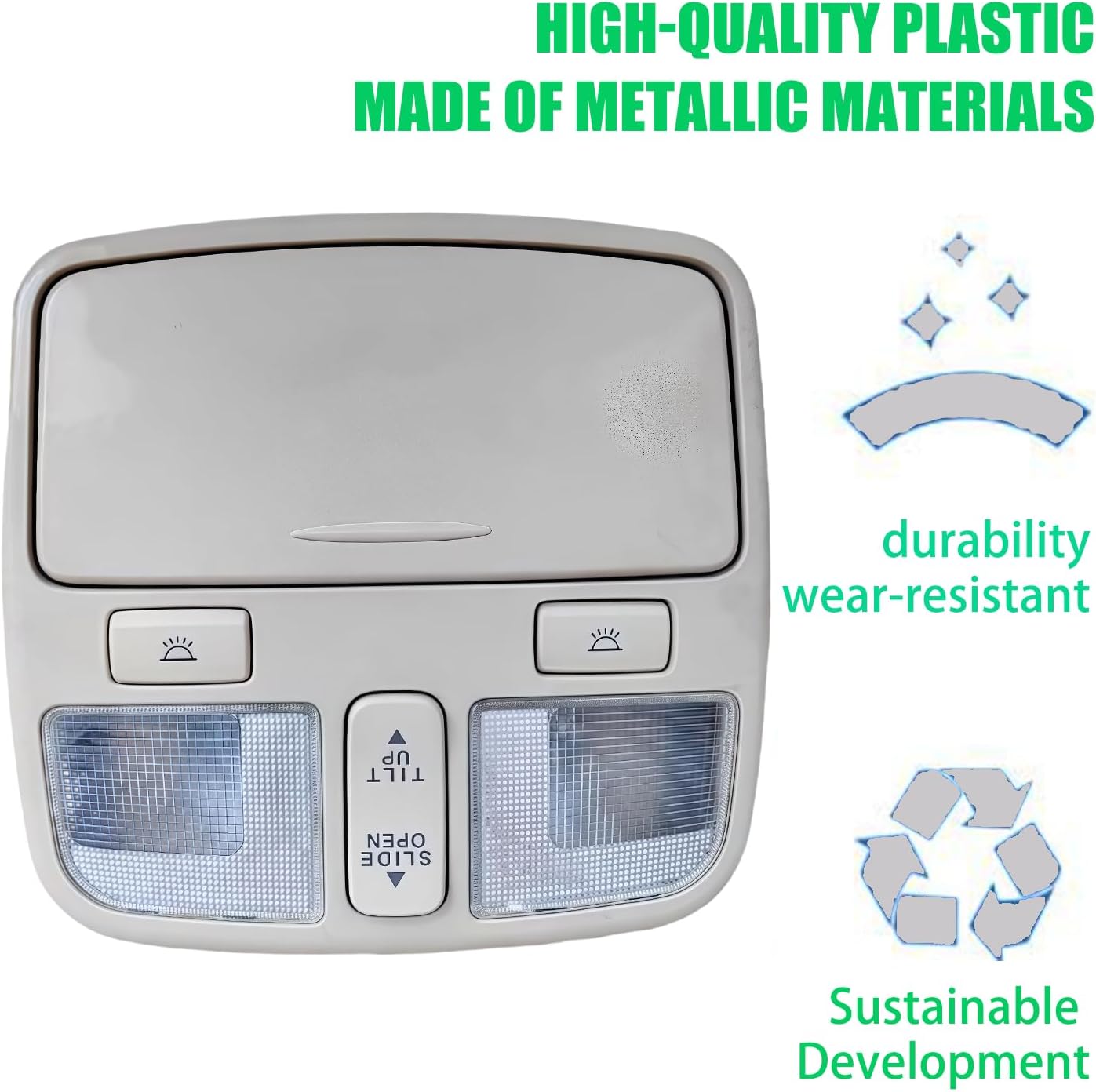 Overhead Console Map Reading Light Lamp For Hyundai Sonata 2009-2010, Genuine OEM 92810-3K001X6,Front Reading Lamp Dome Ceiling Light Glasses Case With Sunroof Switch-Beige