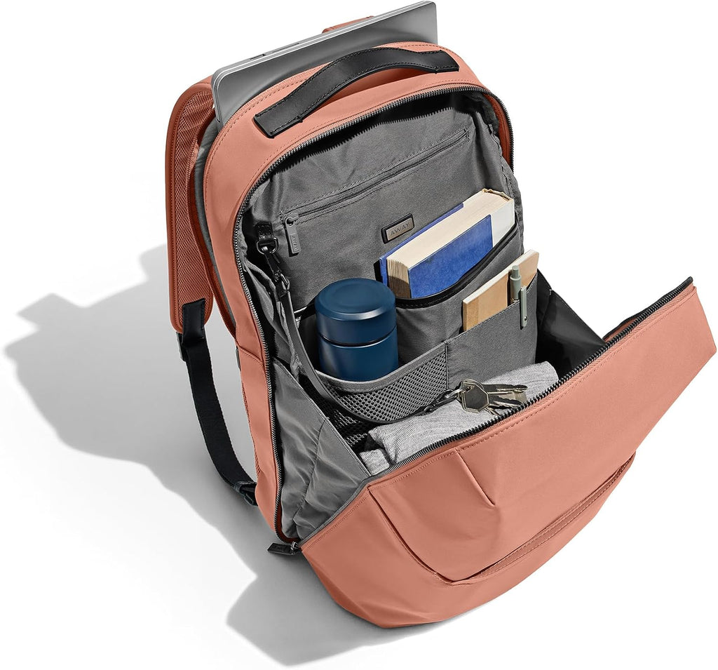 Away The Everywhere Zip Backpack - Personal Item Airline Approved Backpack with 16' Padded Laptop Sleeve, Water Bottle Pocket, Interior and Exterior Pockets - Fits Up to 16-Inch Laptops - Clay Pink