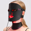 IFAE Red Light Therapy for Face and Neck, Red Light Therapy Mask with 850nm Infrared (NIR) Portable Led Face Mask with Eye Protection and Remote for True Anti-Wrinkles Skincare at Home Black