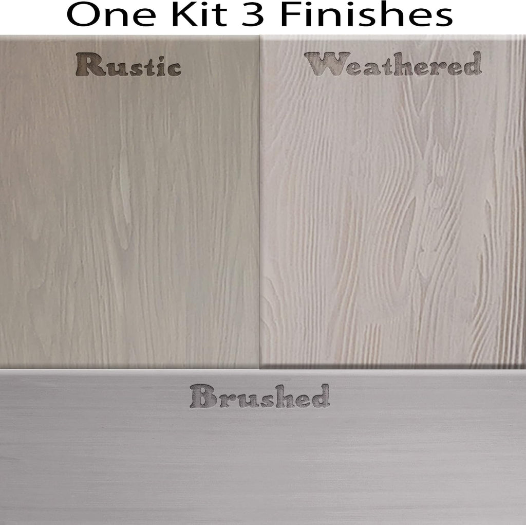 Retique It Wood Finish Countertop Kit – Go Beyond Faux Wood Including Paintable Liquid Wood Based Primer, Gel Stain - Graining Tools Included