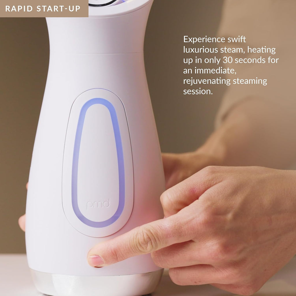 PMD SilkSteam Pro - Spa-Grade Facial Steamer with SilkSteam Technology - Rapid Start-Up - Adjustable, Directional Nozzle - Essential Oil Filters - Dewy, Hydrated Glow
