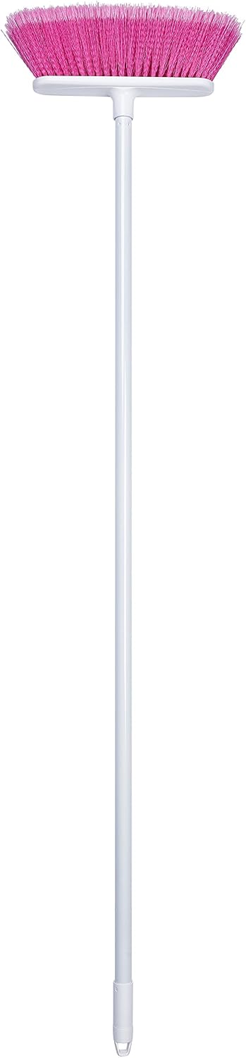 The Original Soft Sweep Magnetic Action Broom Assorted Colors with White Metal Handles (12 Brooms)
