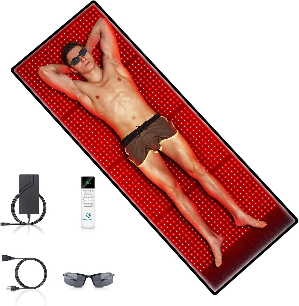 Red Light Therapy for Body: Red Light Therapy Mat 1440 LEDs Infrared Light Therapy Pad 660nm Red Light Therapy Blanket 850nm Near Infrared Light Therapy Device Large Pads for Full Body Pain Relief