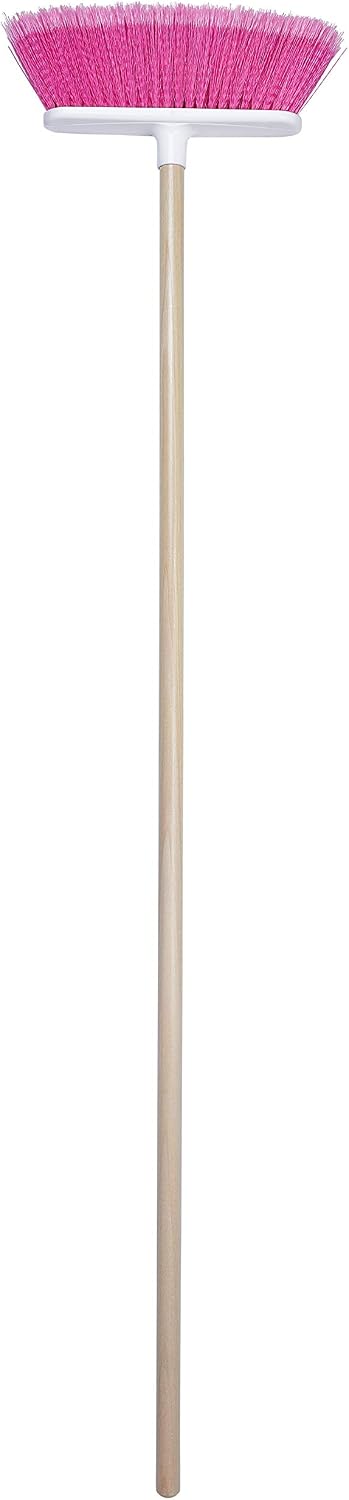 The Original Soft Sweep Magnetic Action Fuchsia Broom with Natural Finish Wood Handles (12 Fuchsia Brooms)