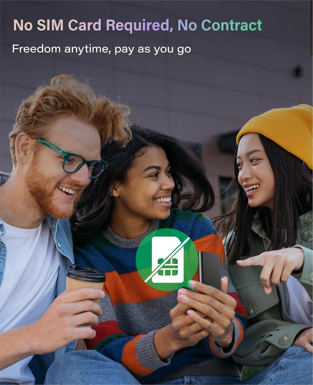 GlocalMe Numen Air 5G Hotspot with 50GB US/CA/MX Data 90Days, Portable WiFi Hotspot for Travel, Ultra High Speed Mobile Hotspot Device with Touch Screen, No SIM Card Required, 16 Connected Devices