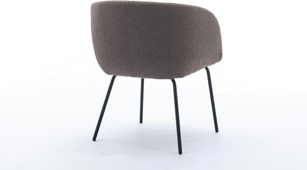 Luxury Velvet Swivel Dining Chairs Set of 2 Beige Chairs for Living Room or Bedroom Single Light Luxury Design Metal Legs Elegant Furniture for Home Décor (Brown + Black Legs Set of 2)