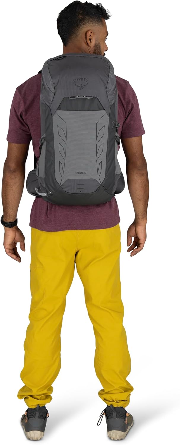 Osprey Talon 26L Men's Lightweight Hiking Backpack - Daypack for Travel & Camping, Phantom Grey/Dark Charcoal