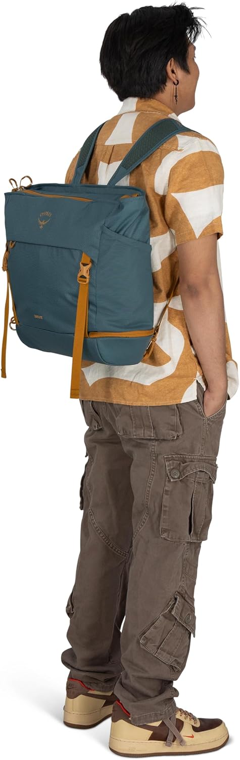 Osprey Daylite Large Tote Weekend Pack - Shoulder or Backpack Carry with Laptop Sleeve & Shoe Compartment, Torrent Blue