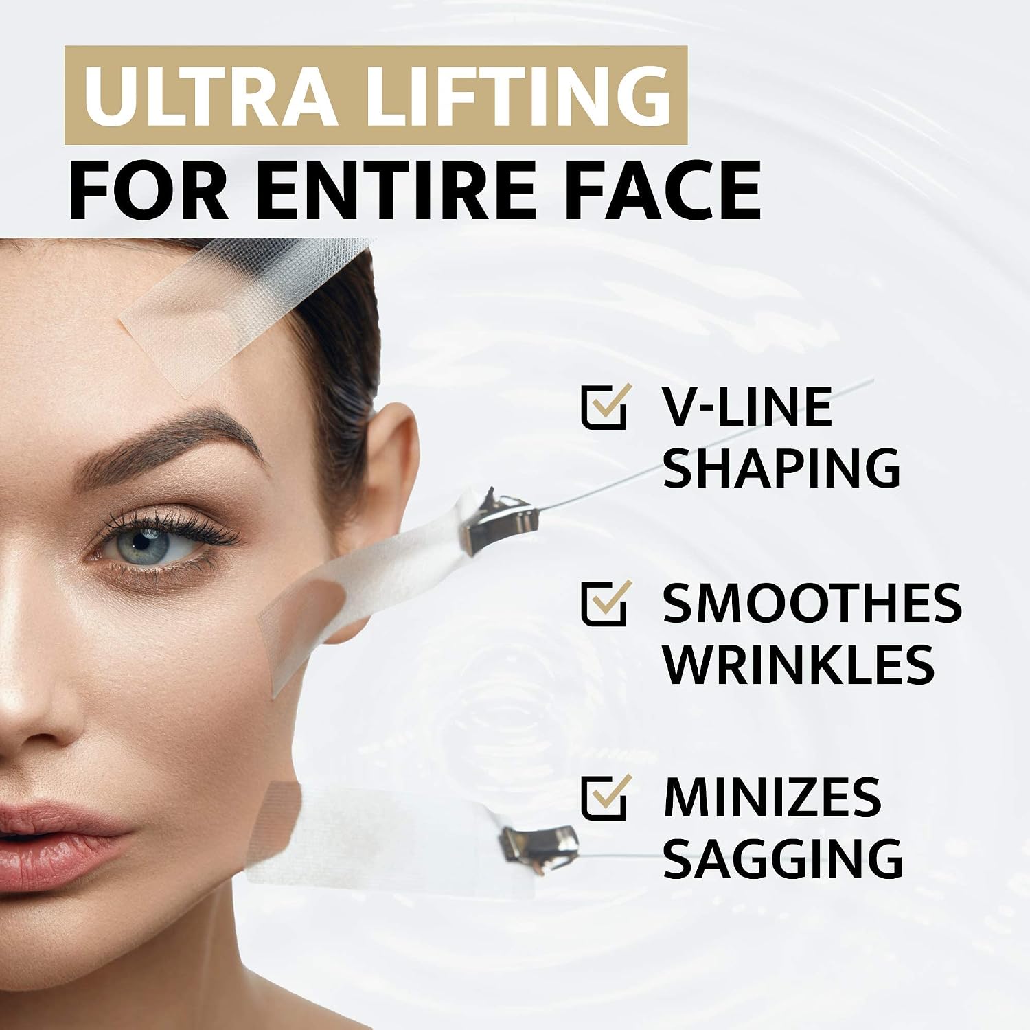 DOCTORCOS Super Lifting Skin Mask Set | Silicone Mask (Reusable) + Aqua Glow Mask (3.71 oz) + Fill up Wrinkle Cream (1.69 oz) | Full face Lifting Package | Neck and eye lift | Korean Skin Care