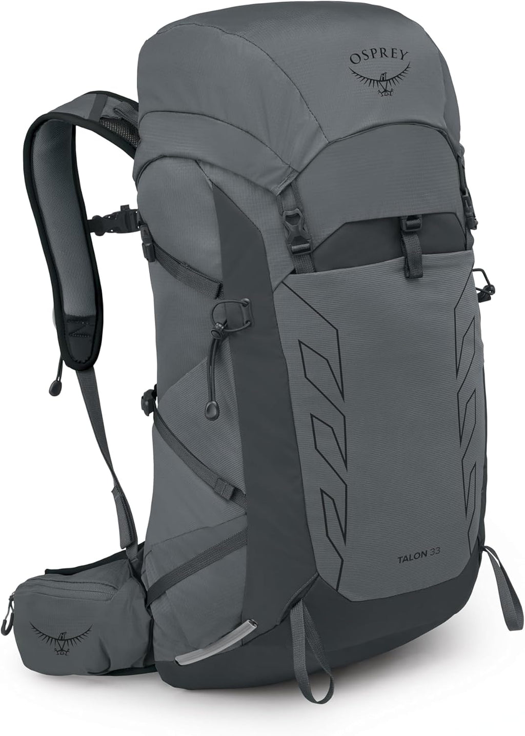 Osprey Talon 33L Men's Lightweight Hiking Backpack - Daypack for Travel & Camping, Phantom Grey/Dark Charcoal