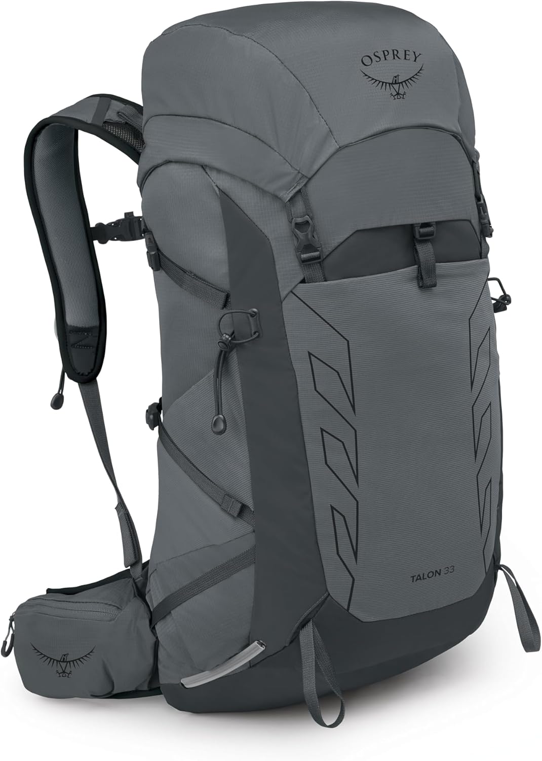 Osprey Talon 33L Men's Lightweight Hiking Backpack - Daypack for Travel & Camping, Phantom Grey/Dark Charcoal