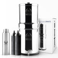 2.25 G Gravity Water Filter System | Dual Carbon Filtration | NSF/ANSI 42 & 372 Certified | Removes 99.9% Lead, PFAS, Chlorine & 200+ Contaminants | Countertop Stainless Steel Water Filter | Portable