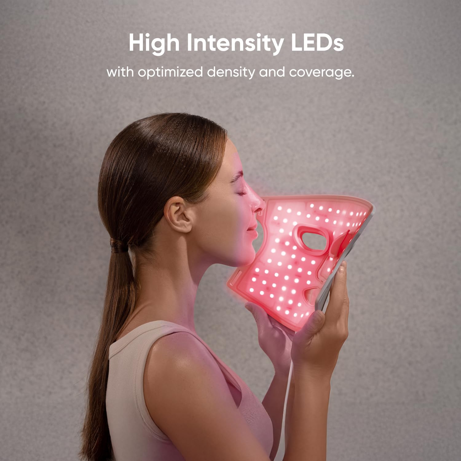 Nanoleaf FDA-Cleared LED Light Therapy Face Mask – Treats Acne, Rosacea, Hyperpigmentation & Facial Rhytids – Red, Blue & NIR Photobiomodulation Device – 432 LEDs, Rechargeable