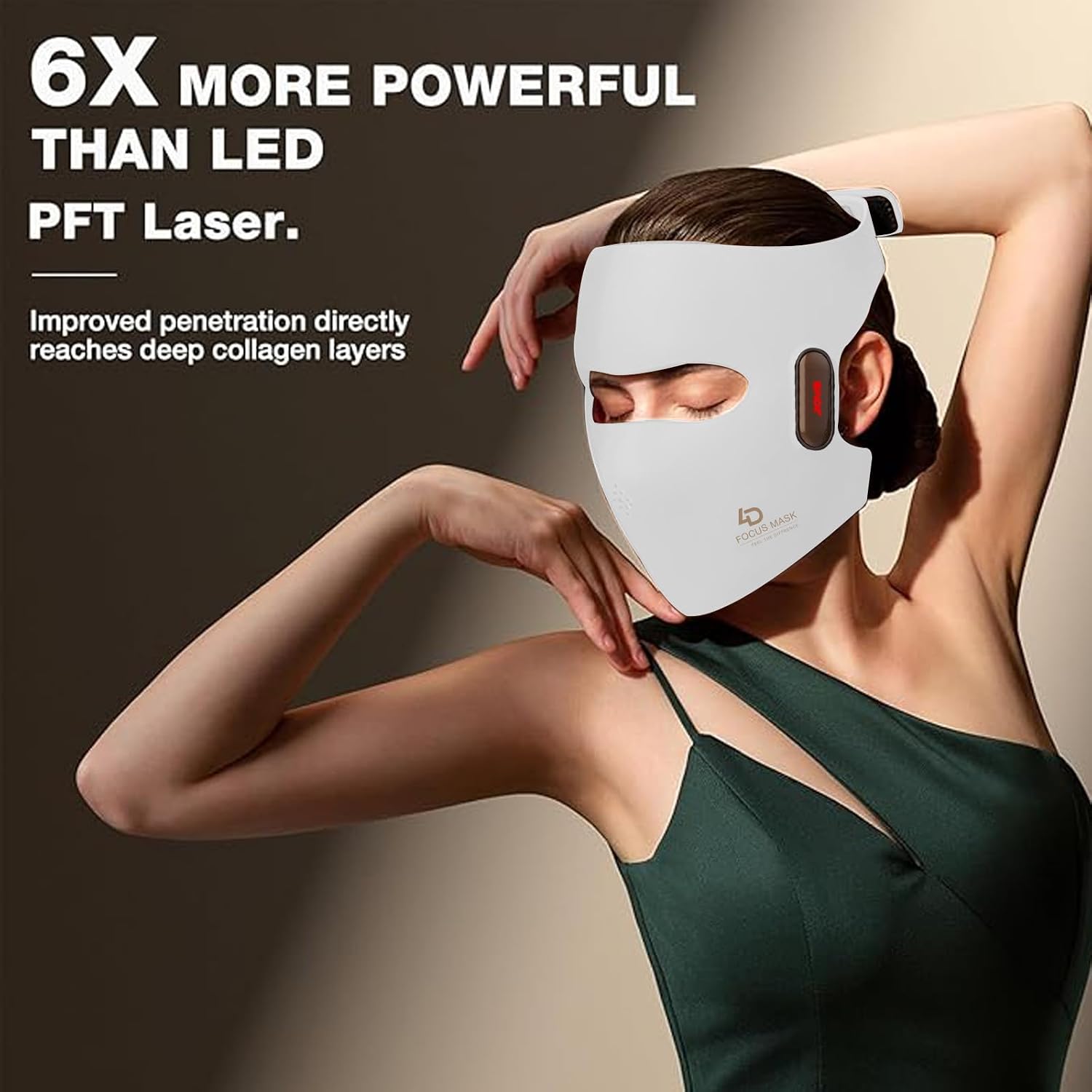 JOVS Laser Light Therapy Mask for Face (White)