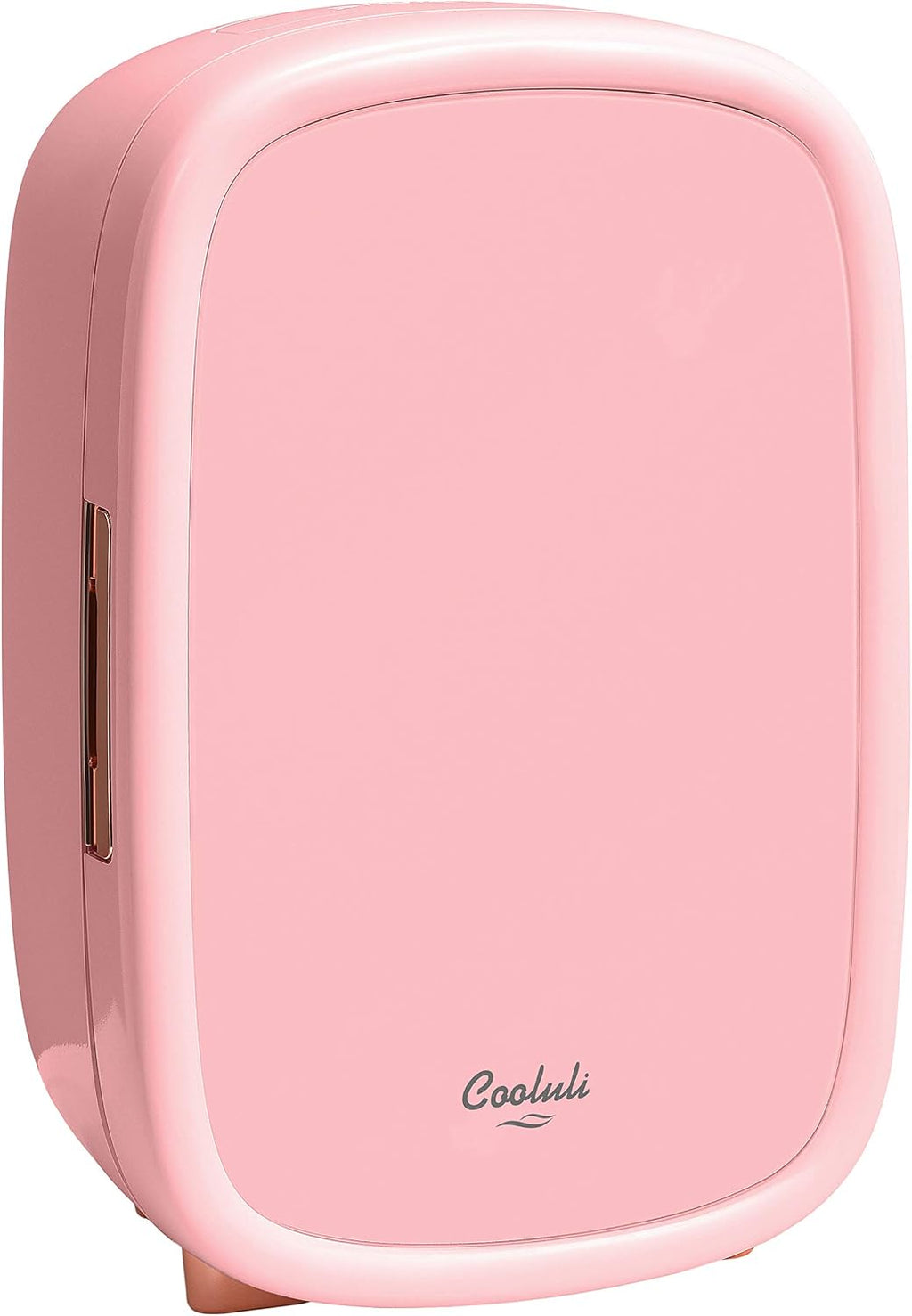 Cooluli Beauty 12L Makeup Fridge - Pink Mini Fridge for Skin Care Accessories, Cosmetics and Facial Masks Storage - Interior LED Lights - for Women & Teen Girls Room
