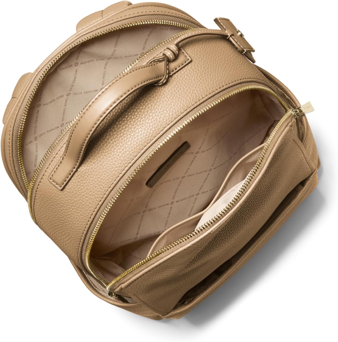 Michael Kors Sable Medium Backpack, Gold-Tone Hardware/Pebble Leather/Husk
