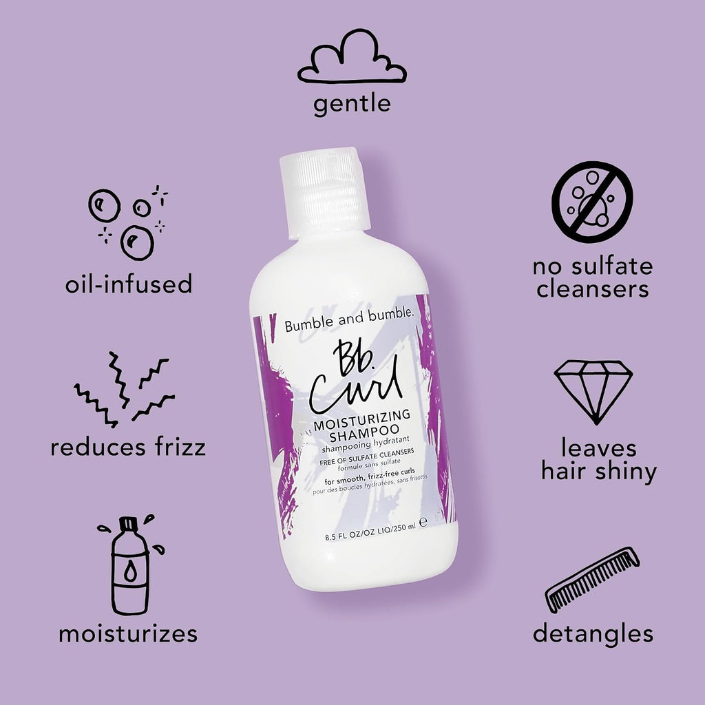 Bumble and bumble. Curl Moisturizing Shampoo | Gently Cleanses Coils, Curls, Waves | Anti Frizz | Sulfate Cleanser Free | With Jojoba, Avocado + Coconut Oil
