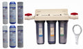 Whole House 3-Stage Water Filtration System, 3/4' port with 2 valves and extra 1 year filter supply (2 sets, 6 pcs)