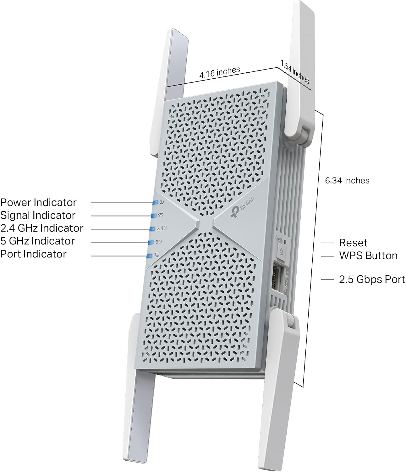 TP-Link BE6300 Wi-Fi 7 Range Extender RE403BE w/ 2.5G Port | 6.3 Gbps Dual-Band Wireless Repeater | Internet Signal Booster for Home | Up to 2800 sq.ft, 64 Devices | MLO, EasyMesh | No 6 GHz Band