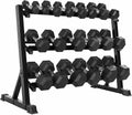 450 lb Weight Dumbbell Set with Rack of 9 Pairs, Rubber Hex Dumbbell with Rack, Hand Weights Set for Women Men, Complete Weight Set Barbell Coated for Exercise Training, With Weight Storage Rack