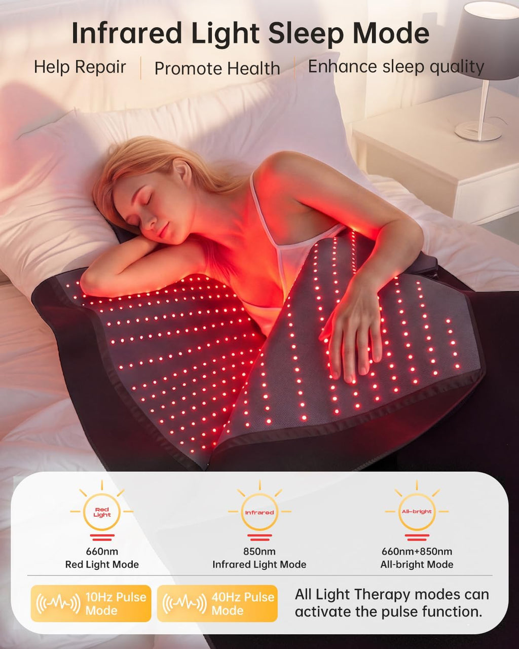 New Red Light Therapy Mat for Full Body with 2850 LEDs, 5 Red Light Modes,5 Gears & 2 Timing Methods for Pain Relief. 86.6' x 39.3' Dual-Wavelength Red Light Therapy Blanket for Home Use
