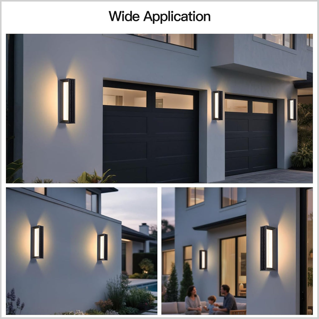 MVBT 20.5' Solar Wall Lights Outdoor Waterproof, 1 Pack Solar Wall Sconces Lights Outdoor, 3000K LED Modern Porch Light, Front Door Light Fixture Dusk to Dawn, Large Exterior Garage Light for House