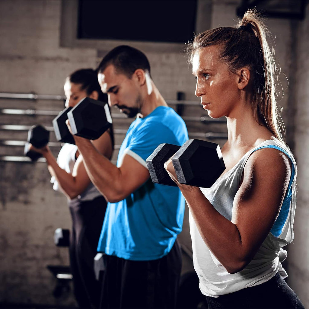 350 lb Weight Dumbbell Set with Rack of 6 Pairs, Rubber Hex Dumbbell with Rack, Hand Weights Set for Women Men, Complete Weight Set Barbell Coated for Exercise Training