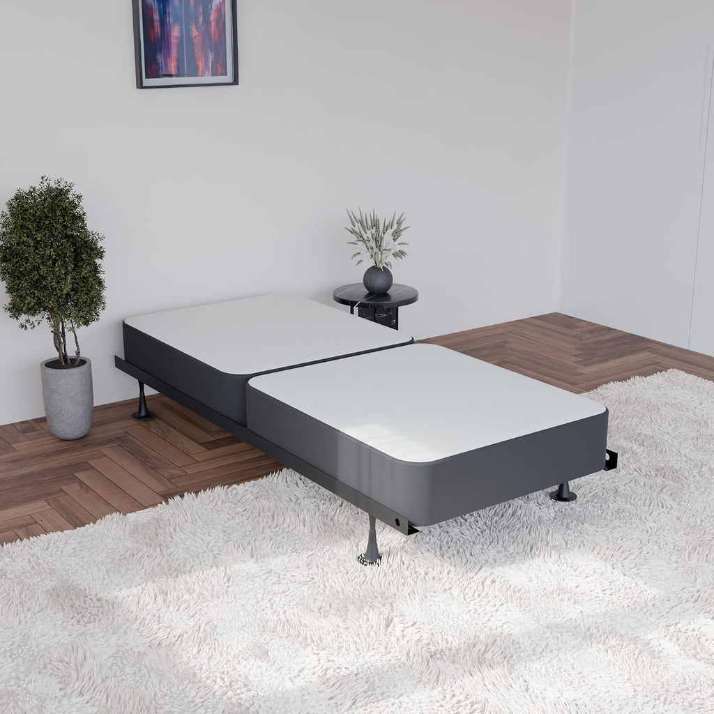 Greaton 4' Split Wood Traditional Box Spring/Foundation For Mattress, Twin, Black