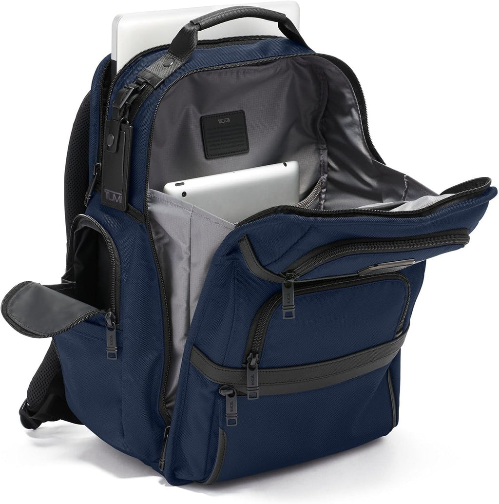 TUMI - Alpha Brief Pack - Men's and Women's Work and Travel Laptop Backpack with Padded Adjustable Strap - Fits Up to 15' Screen - Navy