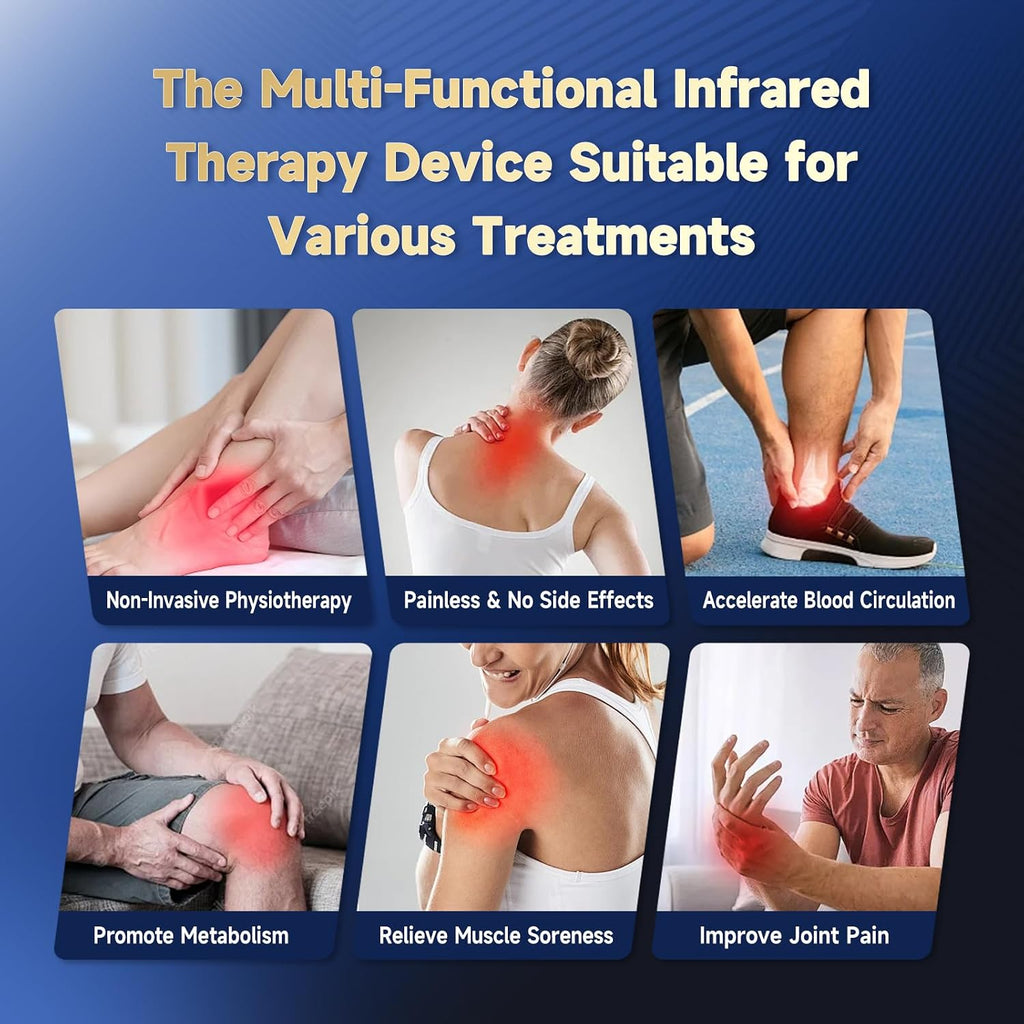Handheld Red Light Therapy with Magnetic Cover,Cold Laser Red Light Therapy Wand for Pet/Human Treatment Device, Suitable for Muscle Body Pain Relief and Improve Healing (3 * 808nm+13 * 650nm)