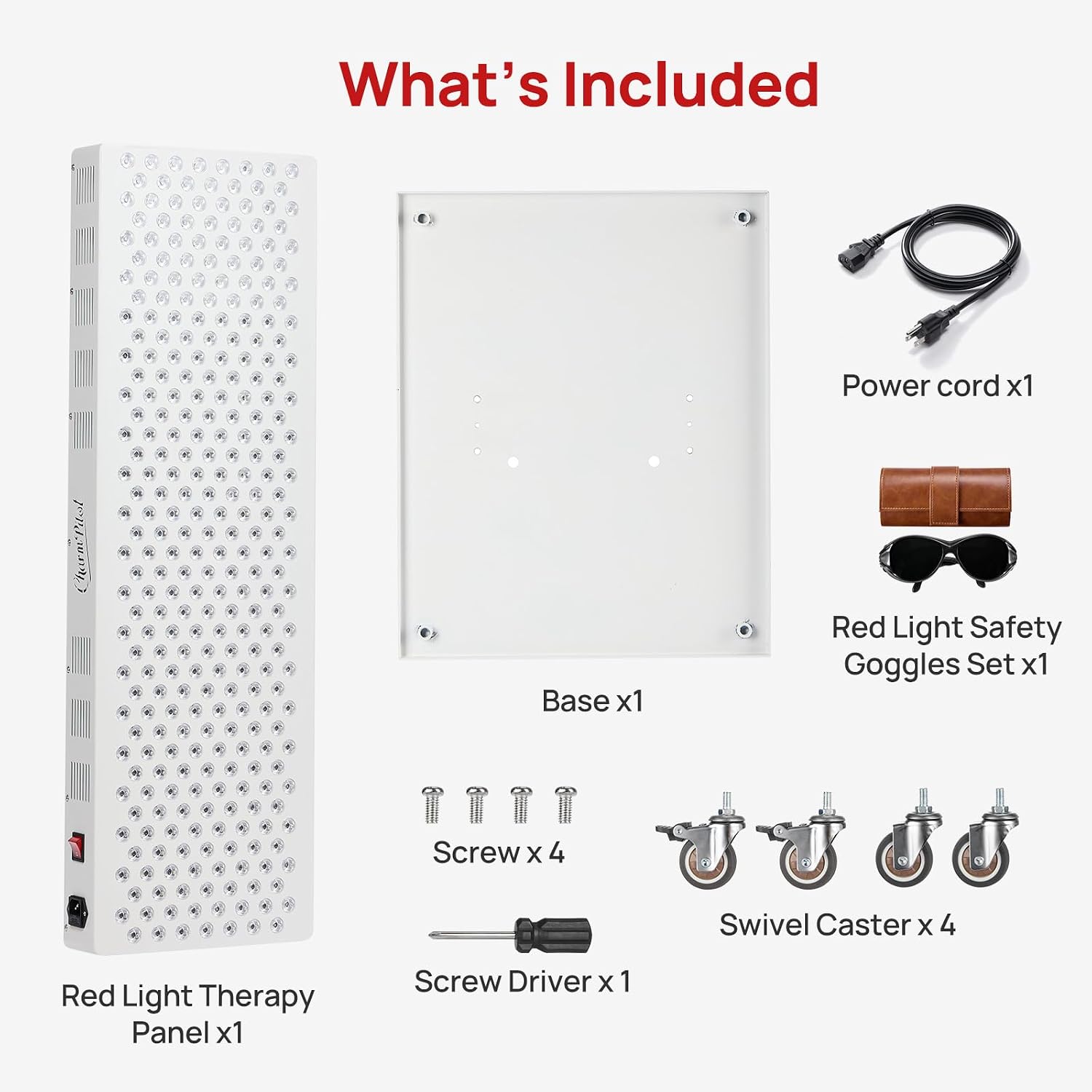 Red Light Therapy Panel for Body, 7 Wavelengths (630, 660, 780, 810, 850, 940, 1060 nm), 300LEDs, Near‑Infrared Light Wellness Device with Adjustable Intensity, Home Use