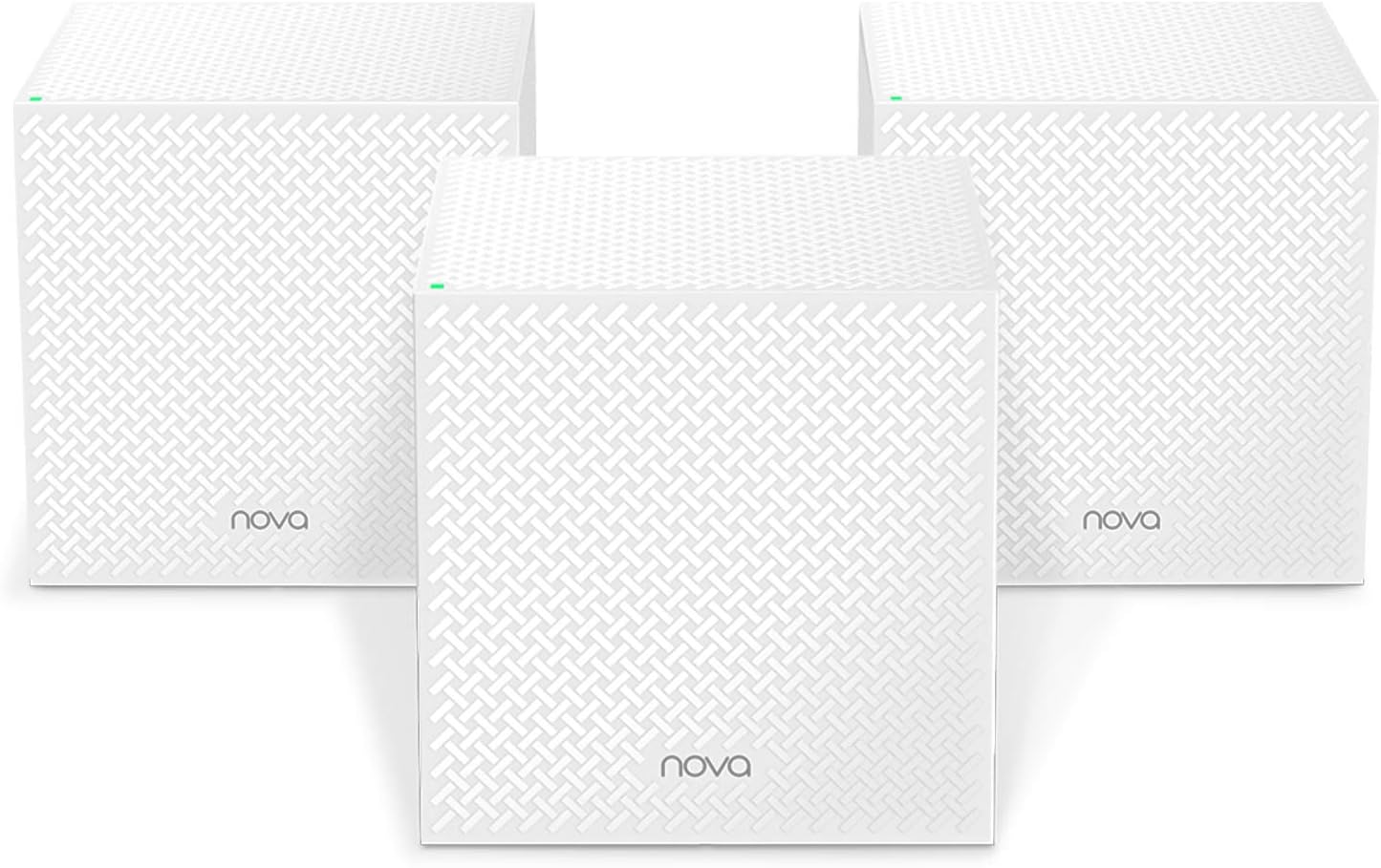 Tenda Nova Mesh WiFi System MW12 - Covers up to 4000 sq.ft - Tri-Band AC2100 Whole Home WiFi Mesh System - Gigabit Mesh Router for 100+ Devices - Tri-Band Mesh Network - 3 Gigabit Ports - 3-Pack