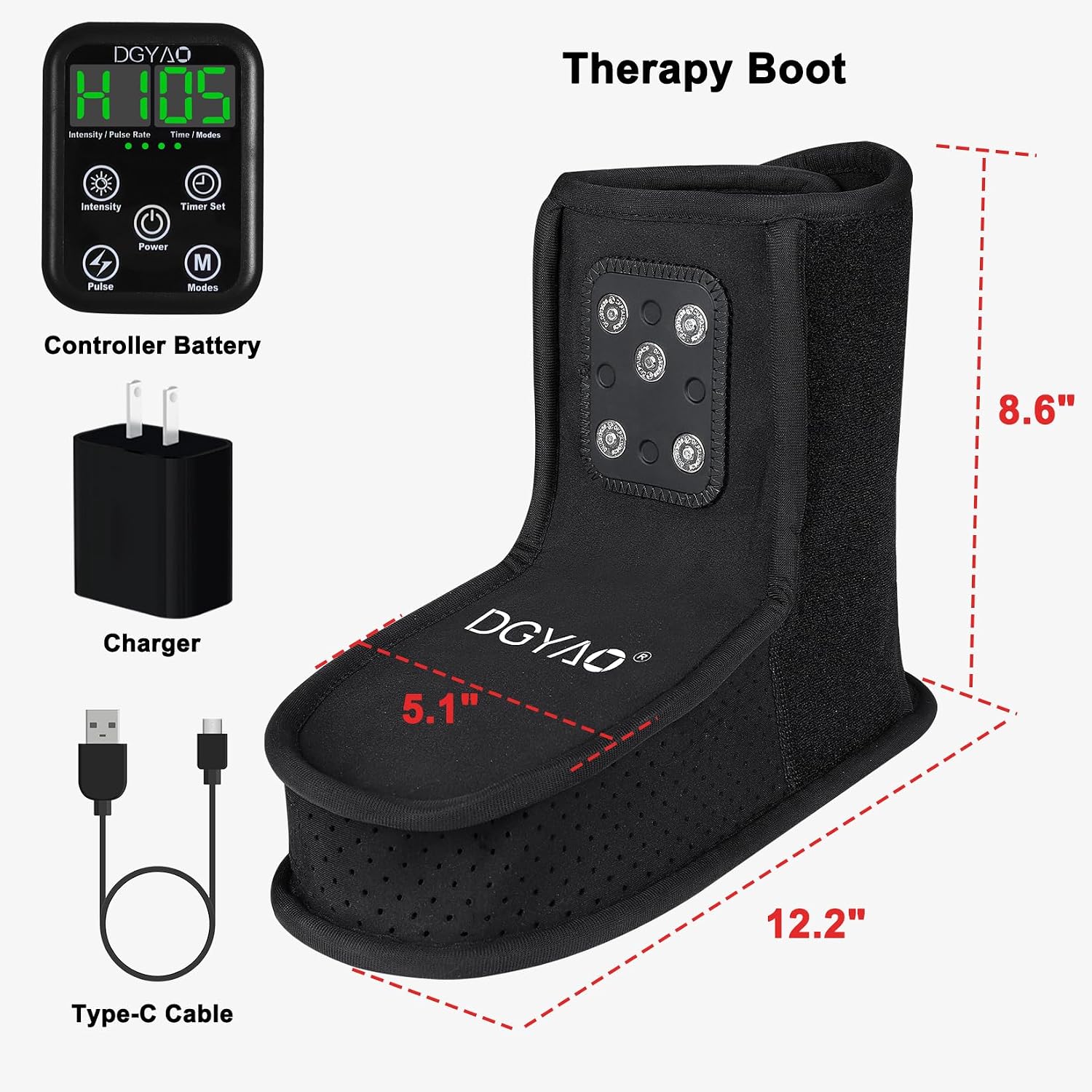 Red Light Therapy Wrap for Feet, Infrared Light Therapy for Ankle, 6000mAh Battery Portable Adjustable Cordless Red Light Pad for Foot Joint Muscle Comfort, 660nm & 850nm